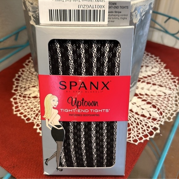 NWT Spanx Uptown Tight End Tights Tuxedo Stripe. Check pictures for sizing. - Picture 1 of 5